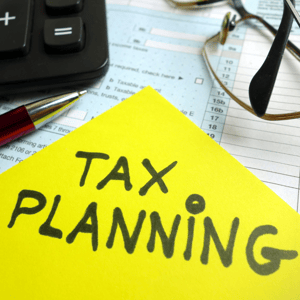 tax planning sticky note 