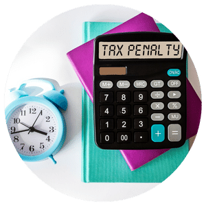 tax penalty on calculator and clock